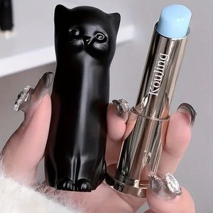 Black Cat Shaped Sweet Peach Flavored Novelty Lip Gloss Lip Balm Lipstick